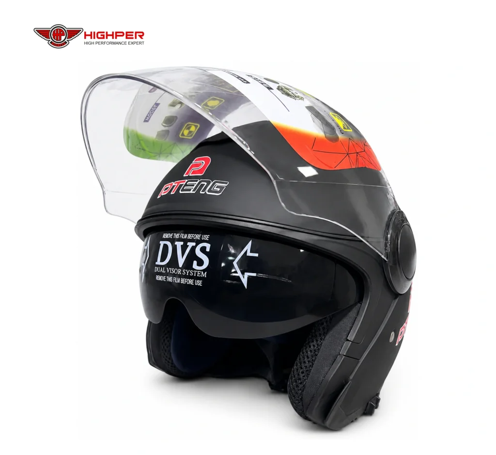 Casque jet double visière PTENG DVS