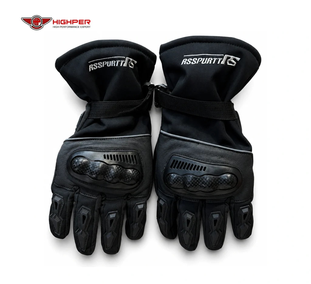 Gants moto hiver RS SPURTT RS12 noirs 1