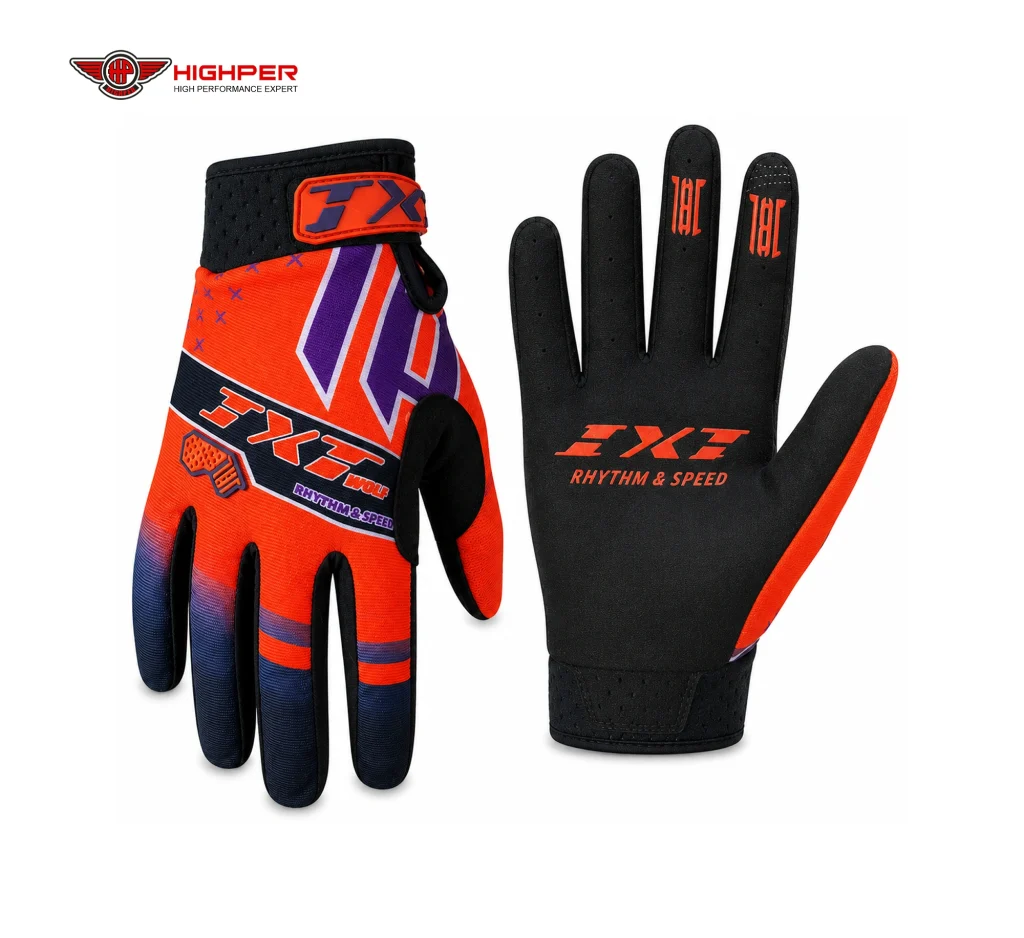 gants cross JXT Wolf orange noir off road