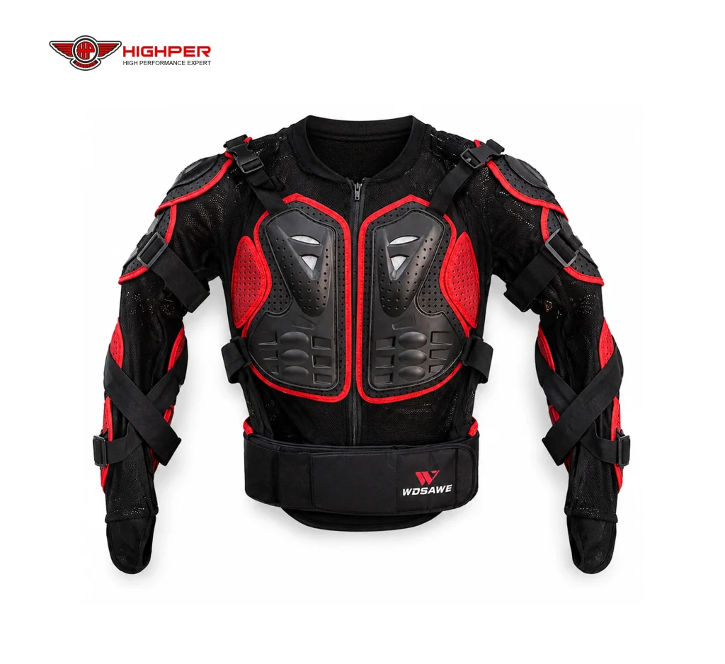 Protege upper body 4Gilet de protection motocross WOSAWE noir rouge 1